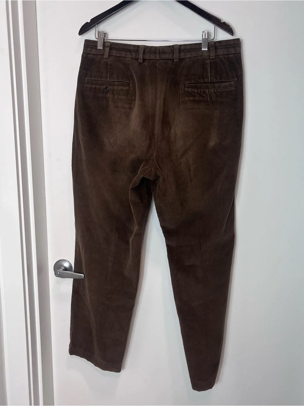 Brooks Brothers Hudson Pants Mens Brown Corduroy Wide Wale Trousers 35x30 Cotton